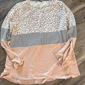 Staccato Leopard Striped Long Sleeve Top
